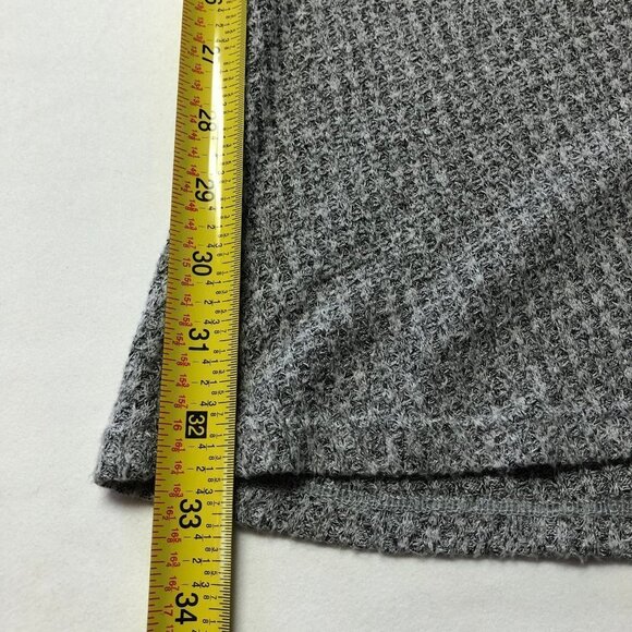 Nwot Monteau Fitted Long Sleeve Knit V Neck Midi Dress Heather Grey Size Med - Picture 7 of 10